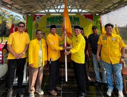 Muscam Partai Golkar kec. Pelepat Ilir. Triyono,S.Pd,M.Pd.I Terpilih Aklamasi Siap Pimpin Golkar di Kec. Pelepat Ilir.,