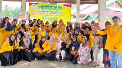 Anton, Limbur Lubuk Mengkuang & Meri Pela S.Sos Bathin II Pelayang Terpilih Secara Aklamasi Muscam XI PK Partai Golkar.